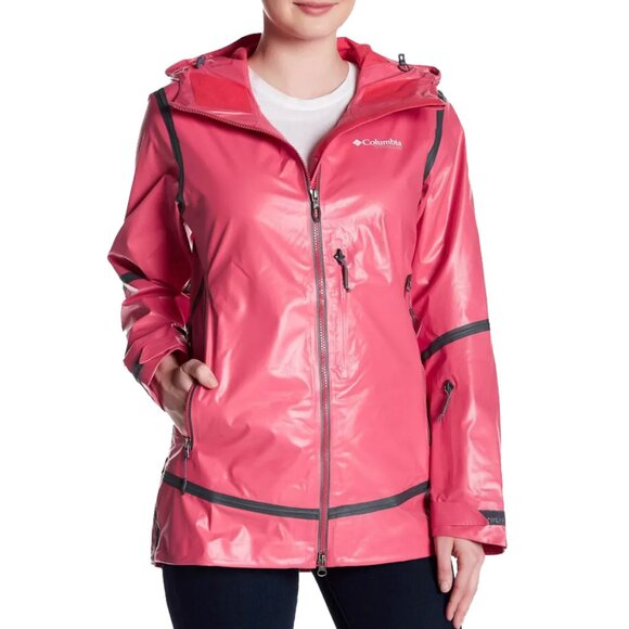 NEW $425 Columbia Titanium Women's OutDry Ex Diamond Snow Shell Jacket! XS Pink